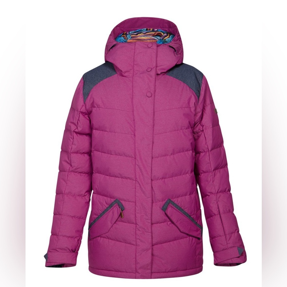 DC Liberty Womans Pink Down Insulated WP 10k Ski Snowboard Jacket Size Medium